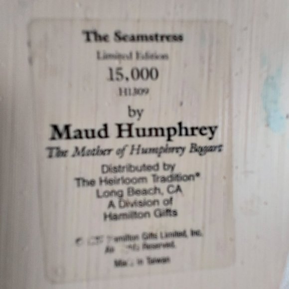 Vintage 1987 Maud Humphrey ''The Seamstress" Limited Edition Figurine H1309 - Picture 11 of 12